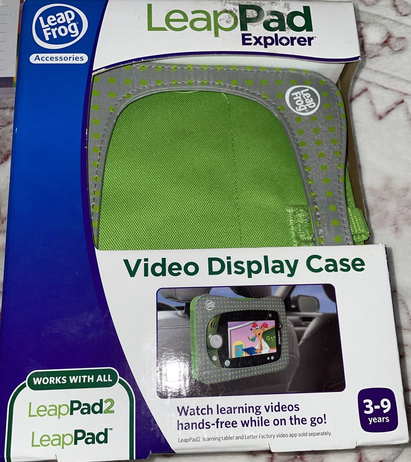 Leap Pad Fits Explorer 1 & 2 Video Display Car Case Green Hands Free Brand New - Fresh Stock Dated February 2026
