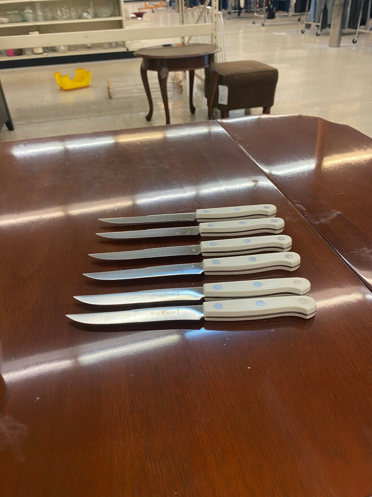 6 piece Zwilling J.A. Henckels White Handle Steak Knife Set  rostfrei Holland  A - Fresh Stock Dated December 2025