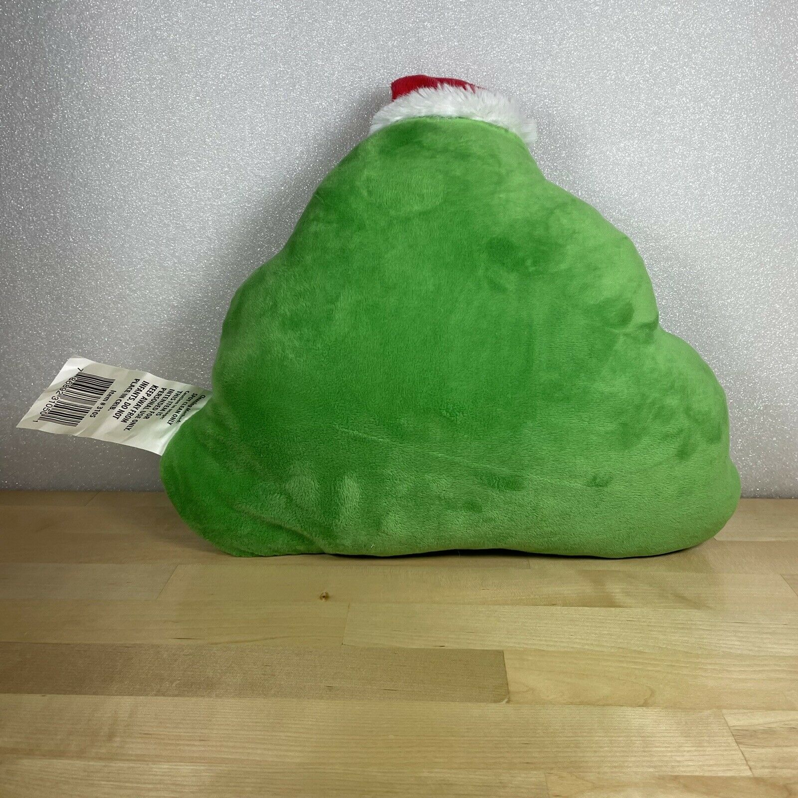 Christmas Santa Hat Green Poo Poop Emoji Plush Pillow 13