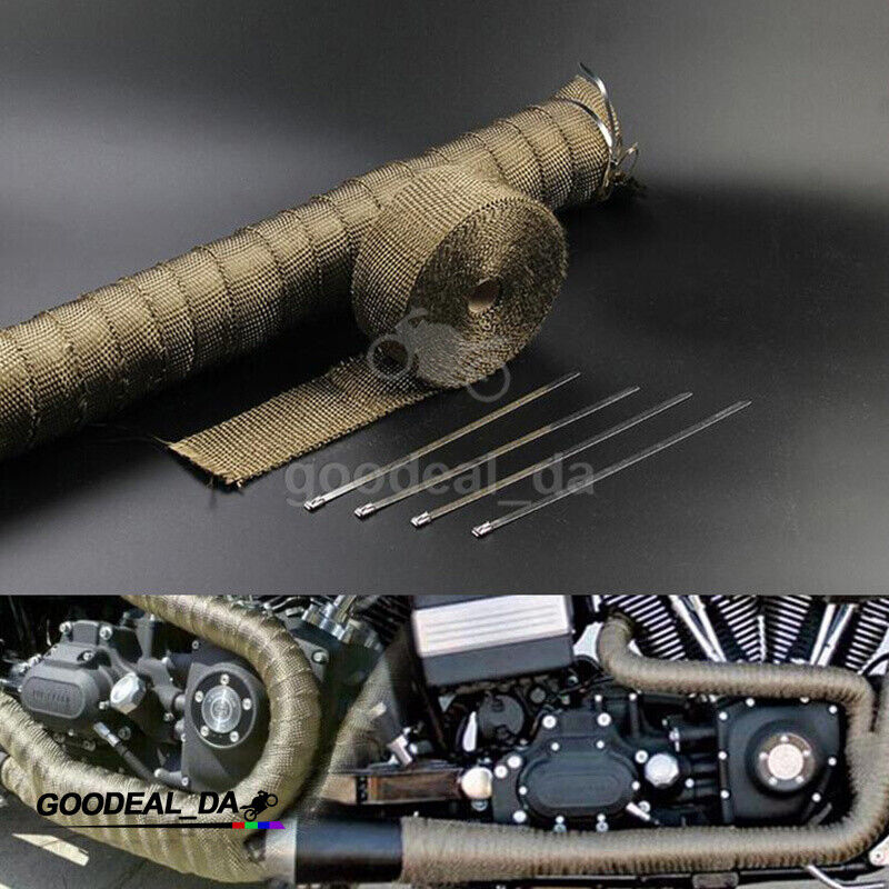 16FT Insulation Thermal Tape Motorcycle Exhaust Pipe Anti High Heat Wrap Cloth - Fresh Stock Dated February 2026