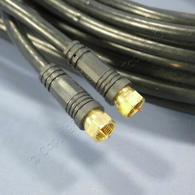 Leviton Black 50-Foot Digital Coaxial Video Patch Cord Cable GOLD RG6 40871-50E - Fresh Stock Dated December 2025