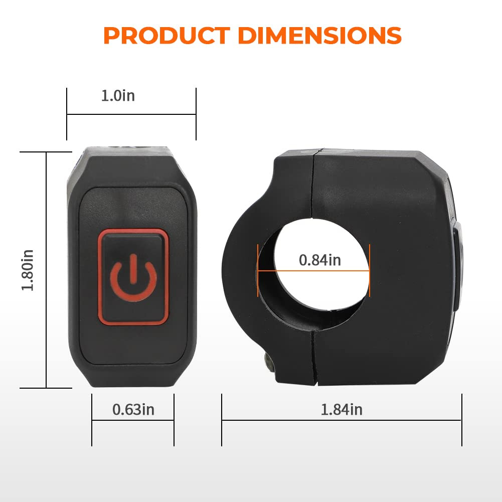 Red LED Light Headlight Switch with Plug Set for SUR-RON LightBee SEGWAY X260 X - Fresh Stock Dated February 2026