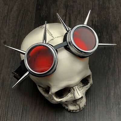 Unisex Steampunk Goggles Punk Sunglasses Long Rivet Cosplay Glasses R01 - Fresh Stock Dated February 2026