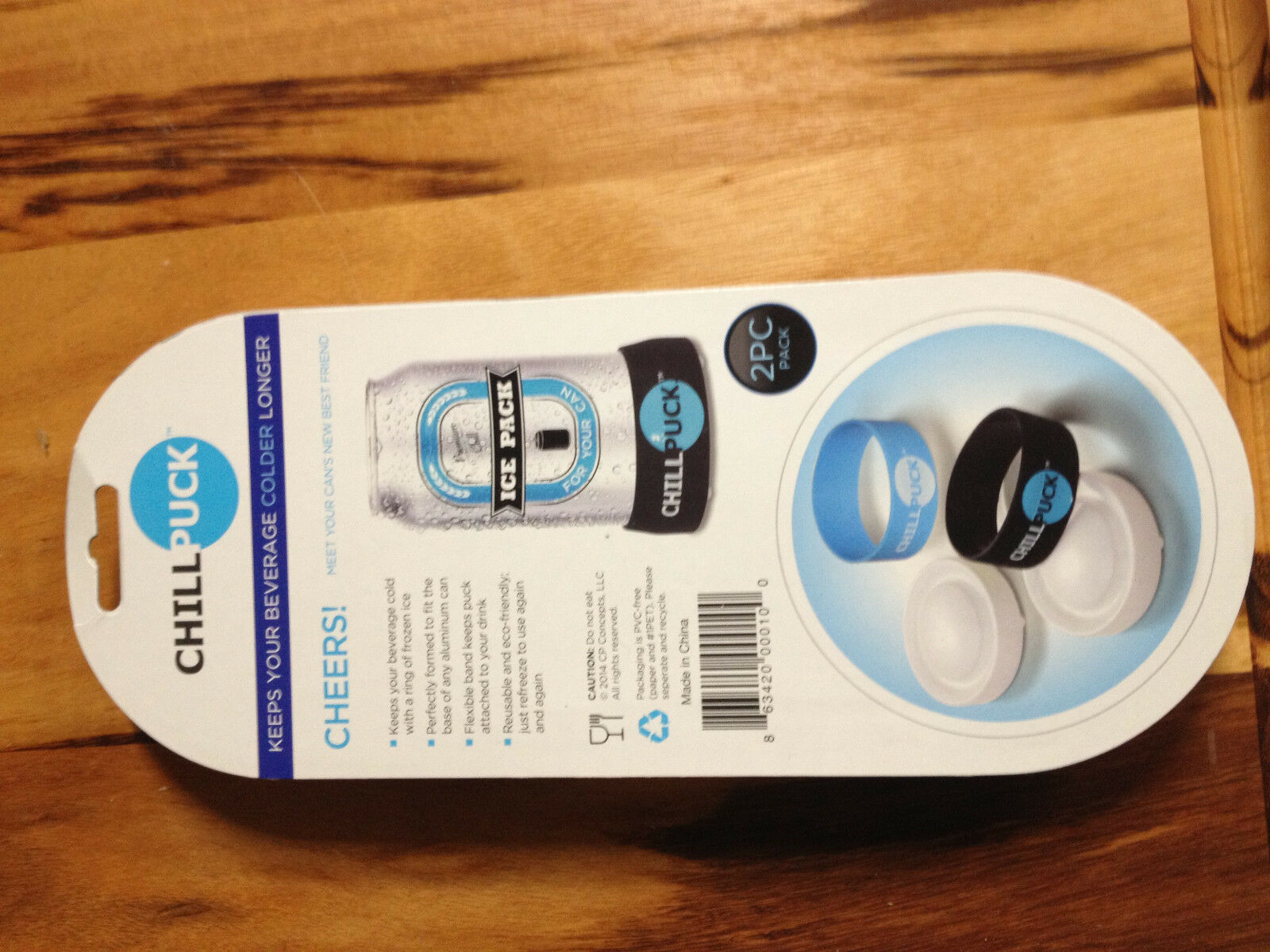 Chill Puck 2 Pack, Ice Pack for Beer, Sodas - Fresh Stock Dated December 2025