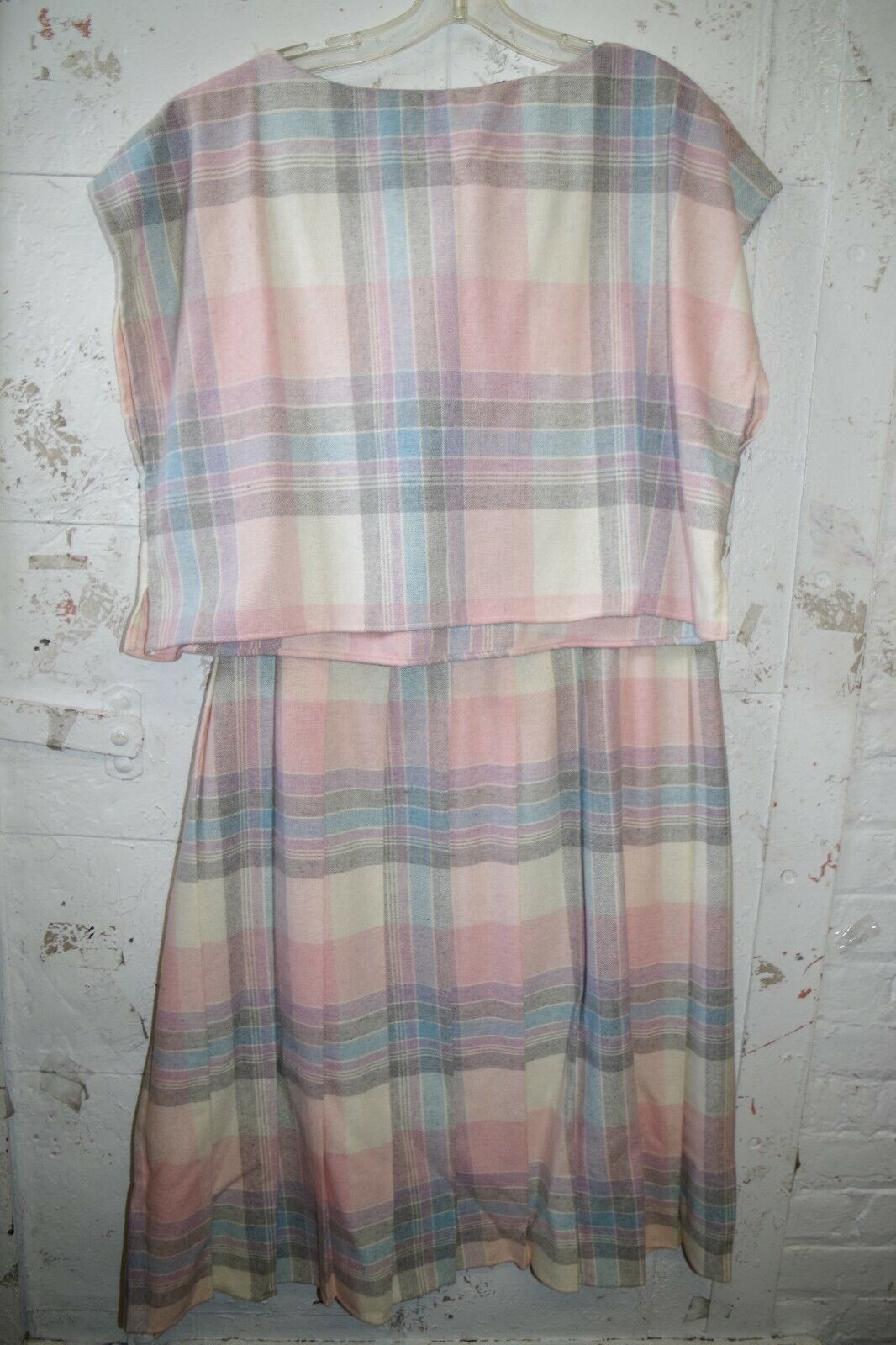 Vintage NWT Signet Wool Skirt & Crop Top Plus Size Pleated Plaid USA - Fresh Stock Dated February 2026