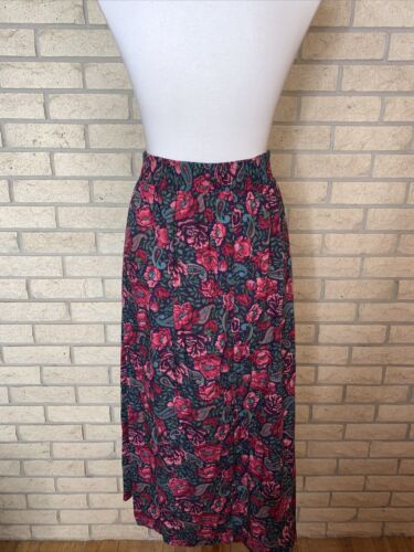 VTG 1980s Van Heusen Long Pleated Multicolored Skirt Size Medium Cottage Core - Fresh Stock Dated February 2026