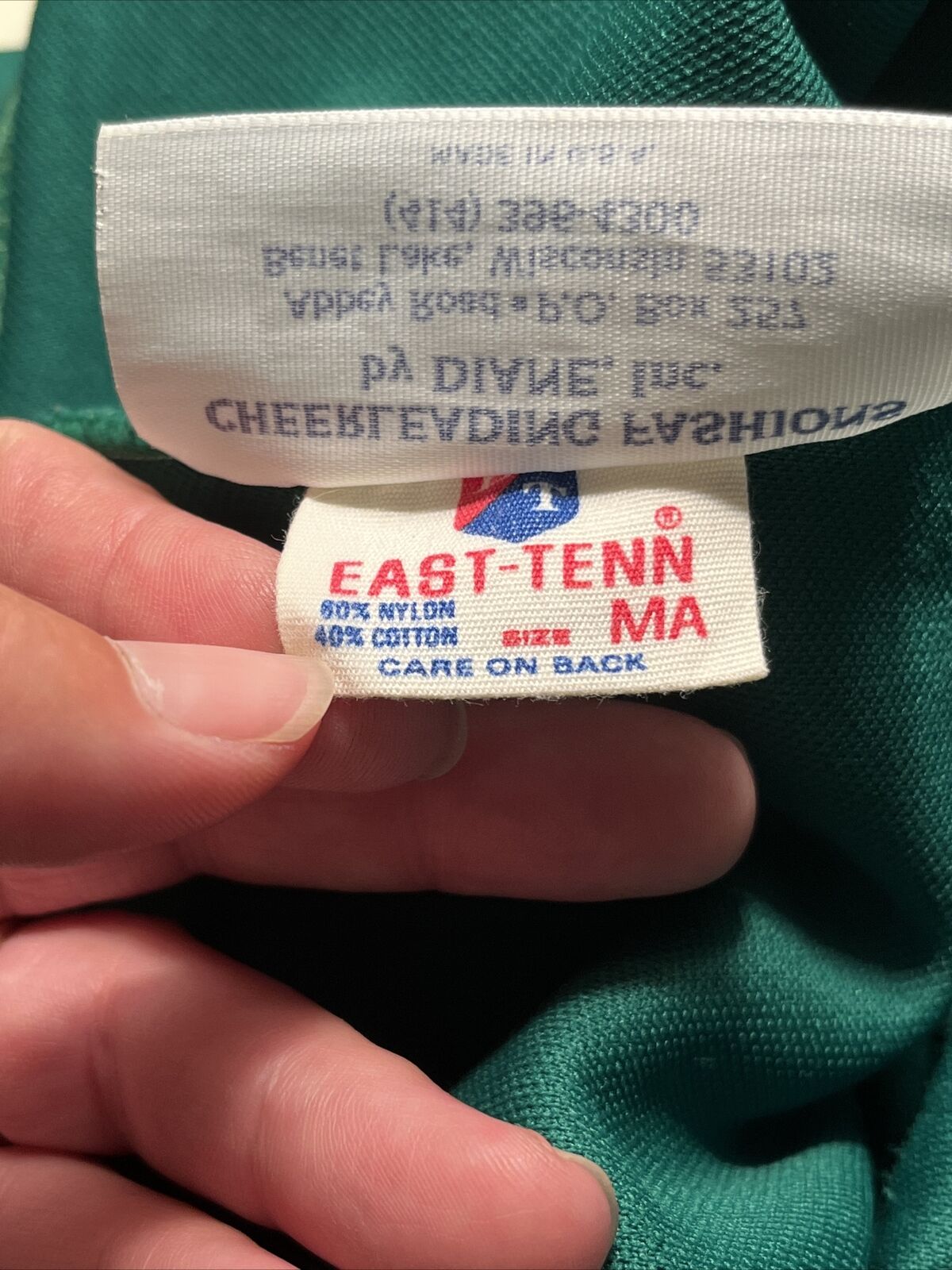 Vintage 80s Pleated Green/White Cheerleader Medium Skirt East-Tenn - Fresh Stock Dated March 2026