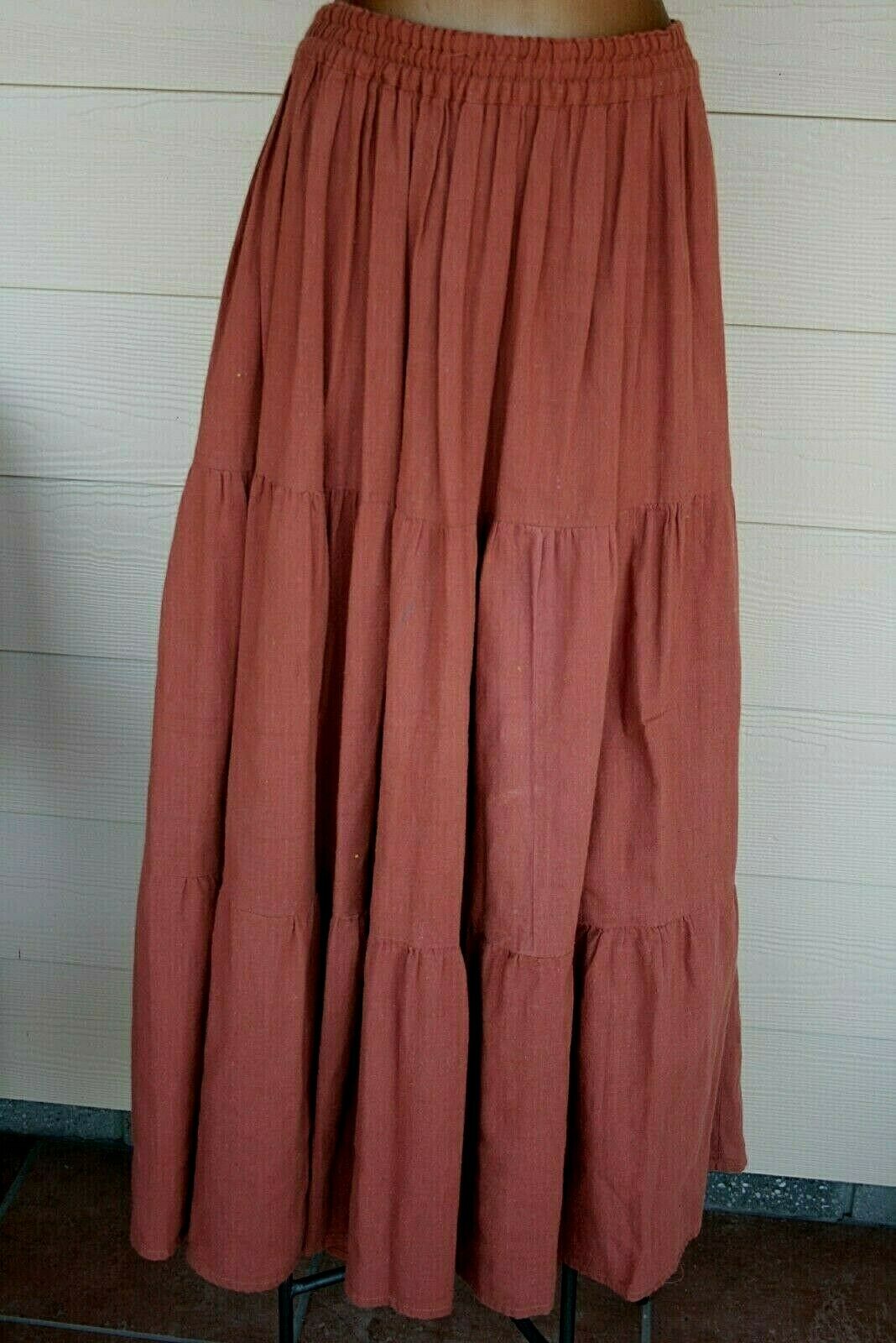 2-pc Vintage VAGABOND IMPORTS Cotton Circle Skirt Blouse Shirt Set Outfit XL/XXL - Fresh Stock Dated February 2026