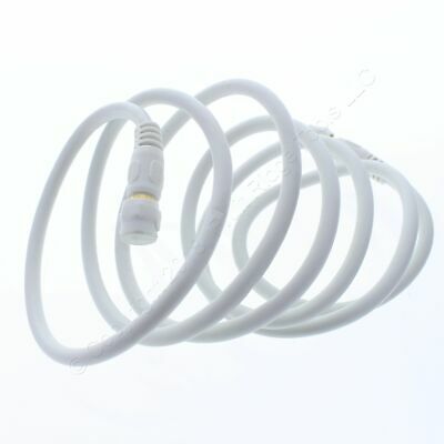 Leviton White Gold Plated Coaxial RG6 Quad Shield Digital Cable 6 Ft 40871-6W - Fresh Stock Dated December 2025