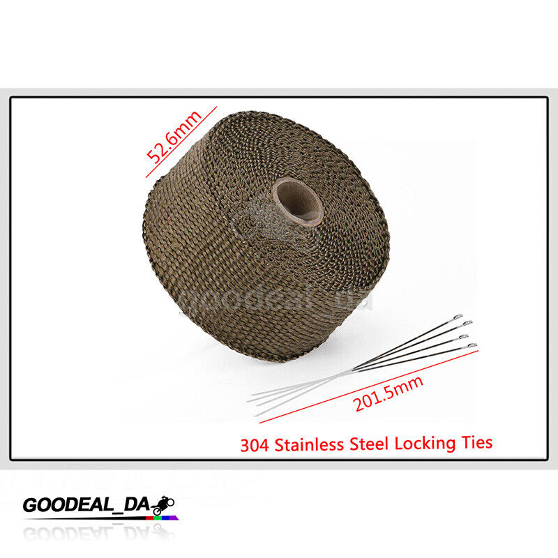 16FT Insulation Thermal Tape Motorcycle Exhaust Pipe Anti High Heat Wrap Cloth - Fresh Stock Dated February 2026