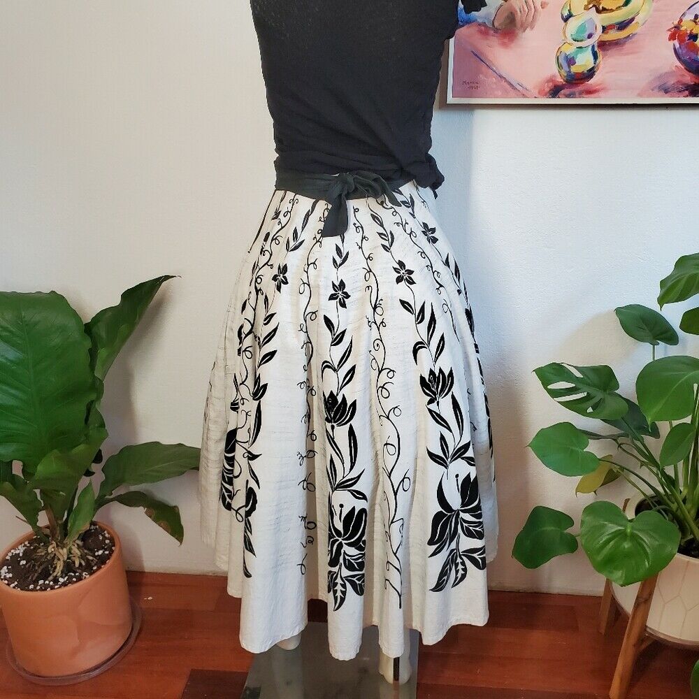 Vintage Handpainted Mexican Circle Skirt S M - Fresh Stock Dated March 2026