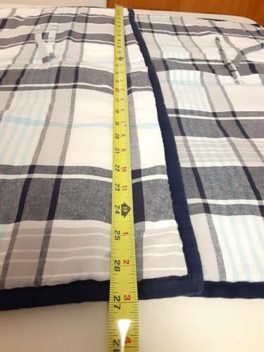 POTTERY BARN KIDS  White/Blue Quilted Pillow Cover Shams Covers - Set of 2 - Fresh Stock Dated December 2025