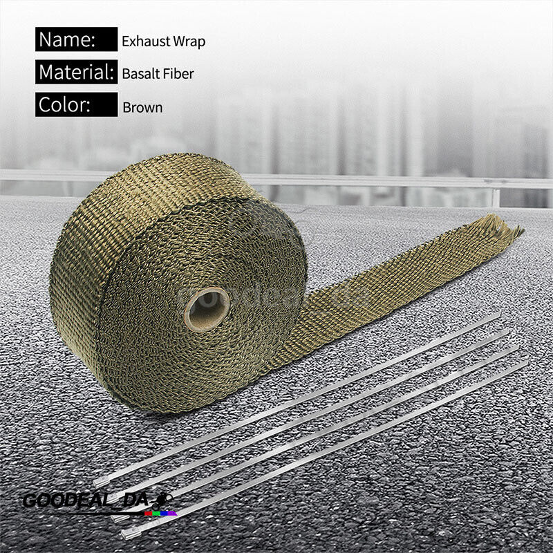 16FT Insulation Thermal Tape Motorcycle Exhaust Pipe Anti High Heat Wrap Cloth - Fresh Stock Dated February 2026