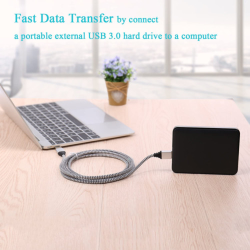 Besgoods 3-Pack 6ft Braided Super Speed USB 3.0 Charger Black White Blue - Fresh Stock Dated February 2026