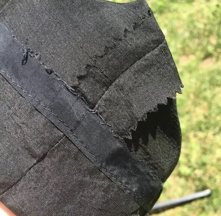 Vintage Black Skirt Small Silky Shantung Textured A-Line Midi Career Unlined - Fresh Stock Dated March 2026