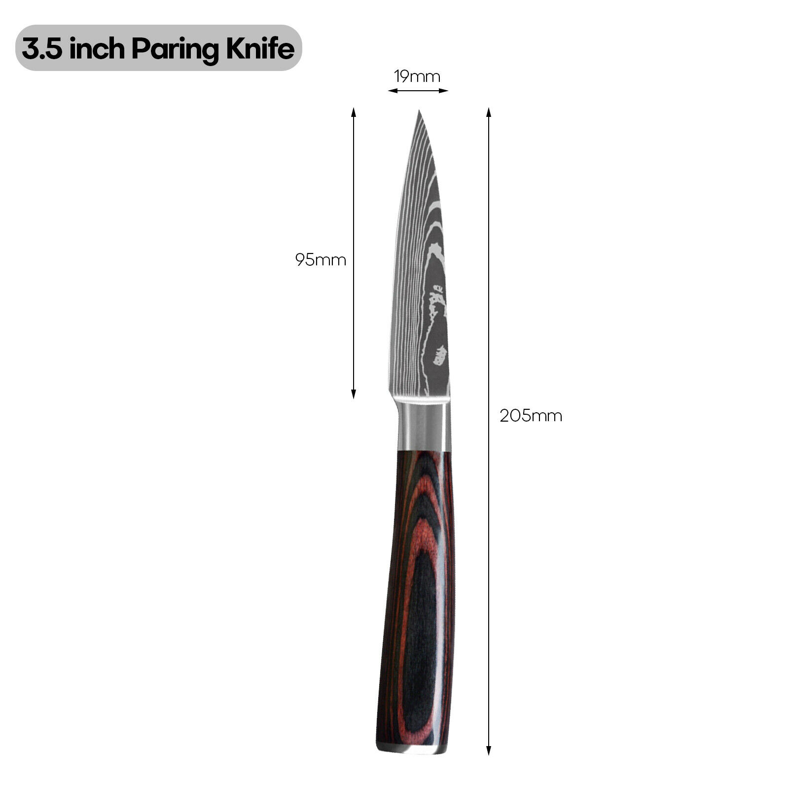 Kitchen Chef Knife Stainless Steel 8/7 Inch Sharp Paring Meat Vegetables Fruit - Fresh Stock Dated December 2025