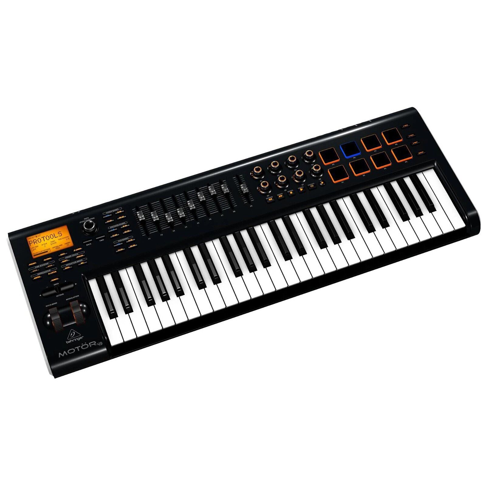 New Behringer MOTOR 49 49-Key USB/MIDI Keyboard Controller w/Motorized Faders - Fresh Stock Dated February 2026