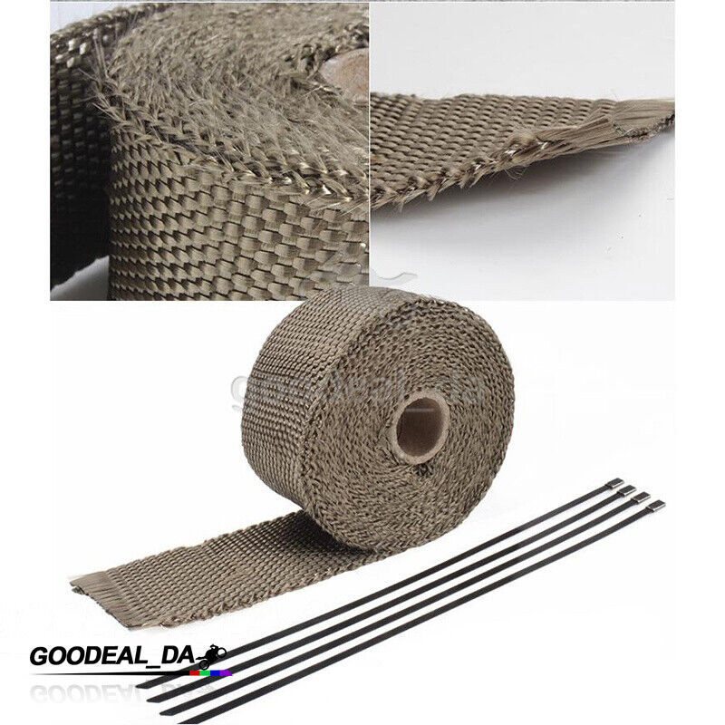 16FT Insulation Thermal Tape Motorcycle Exhaust Pipe Anti High Heat Wrap Cloth - Fresh Stock Dated February 2026