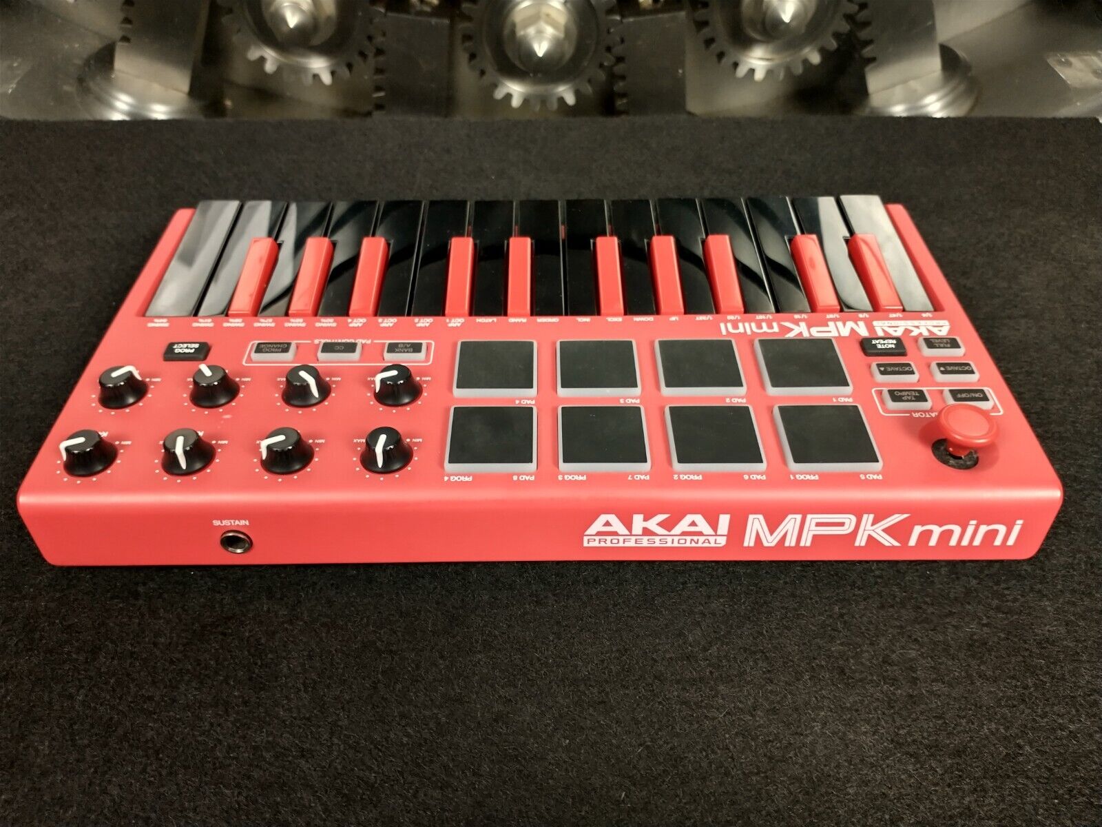 Akai MPK Mini Play Portable 25-Key MIDI Controller Red & Black - Fresh Stock Dated February 2026