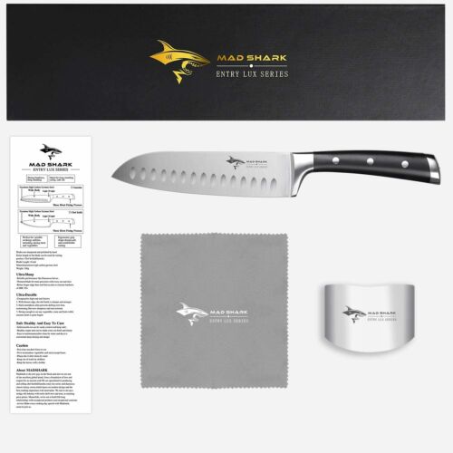 Santoku knife MAD SHARK professional 7 inches restaurants Kitchen Cutlery Japan - Fresh Stock Dated December 2025