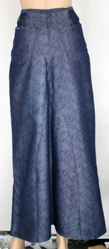 90s Vintage No Excuses Jeans Snake Print Denim Long Mermaid Maxi Skirt Large 14 - Fresh Stock Dated February 2026