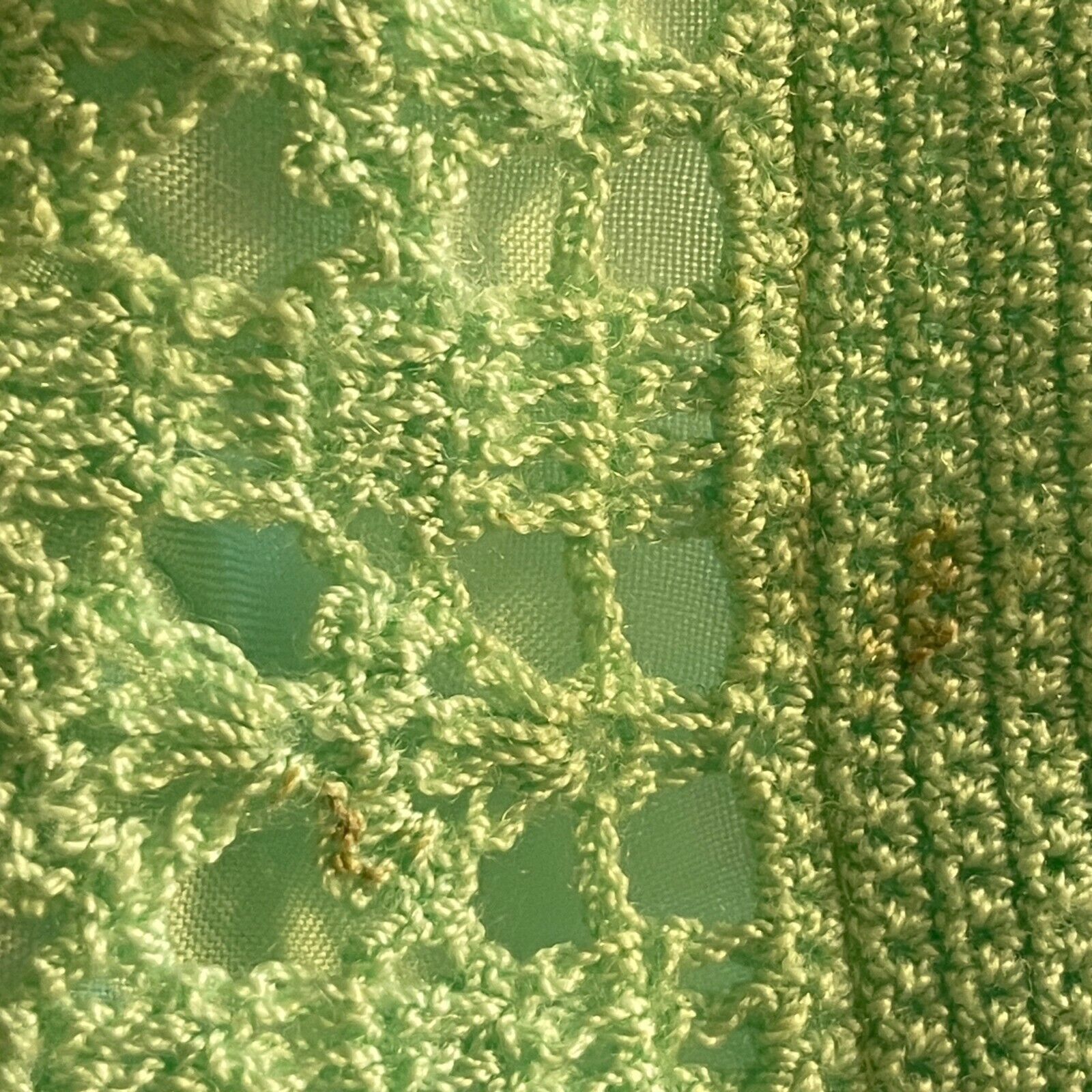 Vintage Crochet A-Line Skirt Lime Sherbet Green Knee Length XS (2-4) - Fresh Stock Dated March 2026