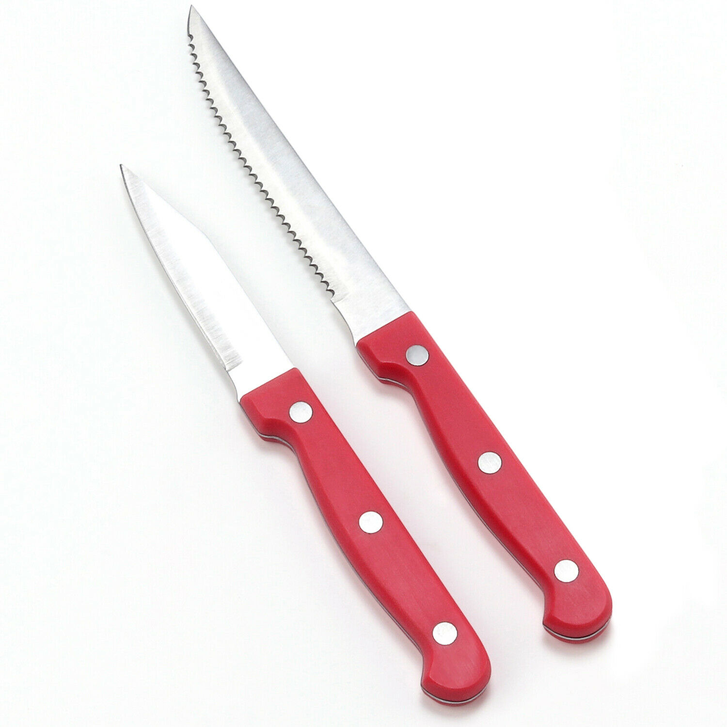Stainless Steel Serrated Utility Knife and Paring Knife, 2pc set - Fresh Stock Dated January 2026