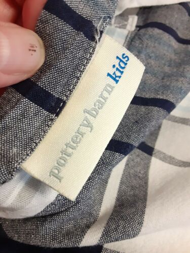 POTTERY BARN KIDS  White/Blue Quilted Pillow Cover Shams Covers - Set of 2 - Fresh Stock Dated December 2025