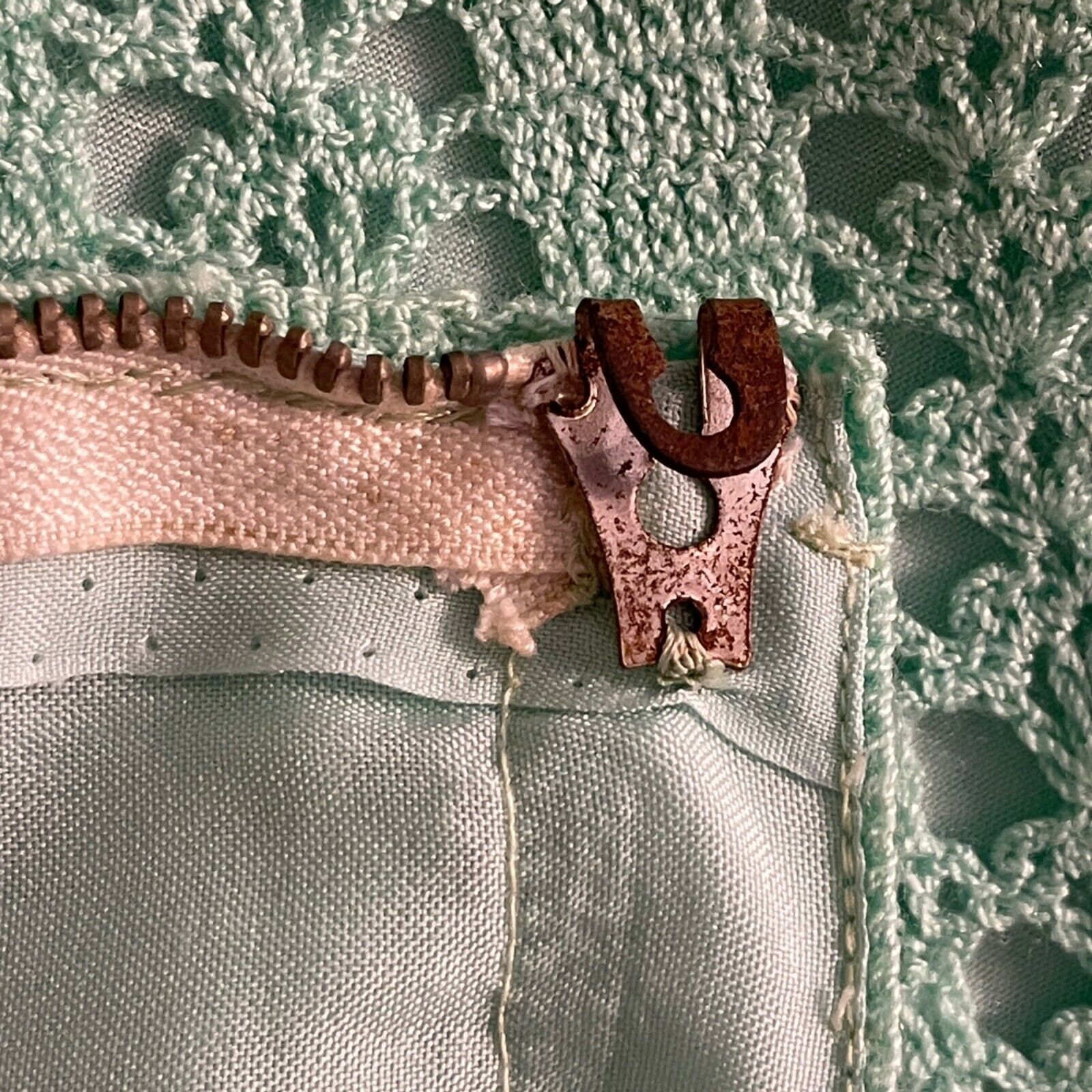 Vintage Crochet A-Line Skirt Lime Sherbet Green Knee Length XS (2-4) - Fresh Stock Dated March 2026