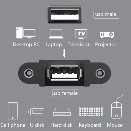 USB 2.0 Charging Extension Cable Male to Dual Female, 5FT/1.5m Charger Black - Fresh Stock Dated February 2026