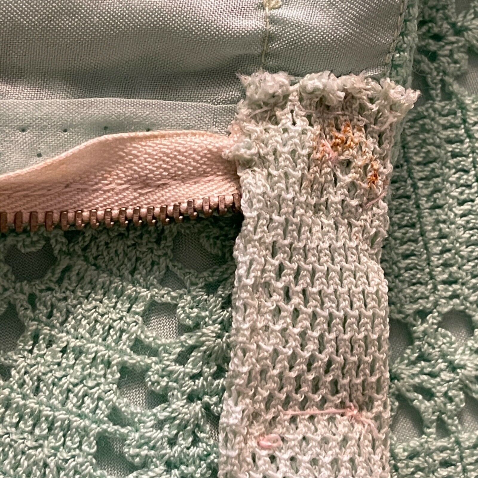 Vintage Crochet A-Line Skirt Lime Sherbet Green Knee Length XS (2-4) - Fresh Stock Dated March 2026