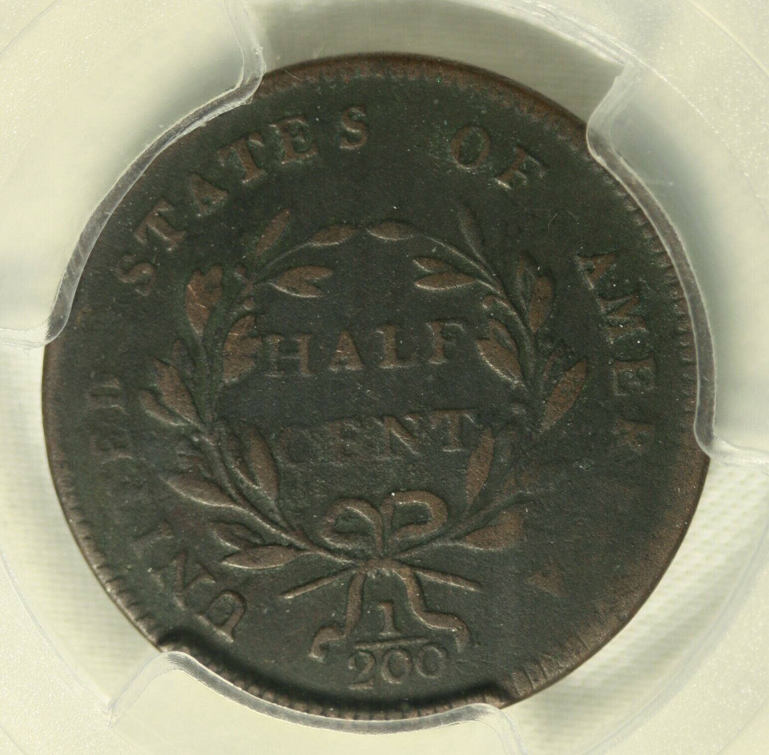 1797 Flowing Hair Half Cent .005 PCGS Very Fine Details. 1 Over 1 - Fresh Stock Dated February 2026