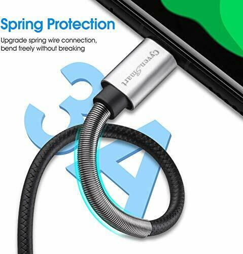 CyvenSmart [3 Pack 6ft] Compatible with Samsung Galaxy S10 S9 6Foot, SILVER - Fresh Stock Dated February 2026