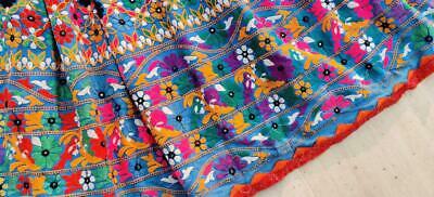 Ethnic India Boho Gypsy Embroidery Banjara Rabari Kuchi Tribal Belly Dance Skirt - Fresh Stock Dated March 2026