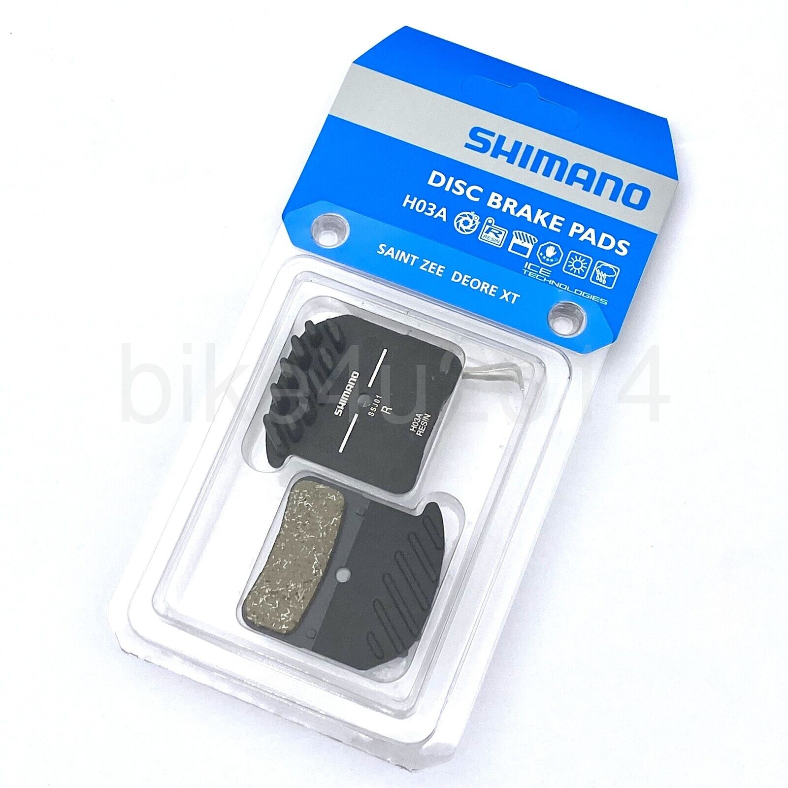 Shimano H03A Resin Disc Brake Pad +Fin,Ice-Tech fits XT BR-M8020/Saint M820,Zee - Fresh Stock Dated February 2026
