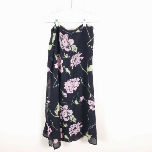 LAURA ASHLEY Tops Black Pink Floral Maxi Skirt Vintage 90s  Size 8 - Fresh Stock Dated March 2026