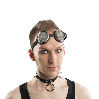 PAWSTAR LED Goggles - Light Up Biohazard Green CyberPunk cyber Punk [LI/BIO]5416 - Fresh Stock Dated February 2026