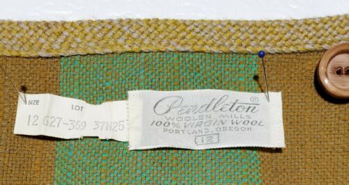 Vintage 1960s Pendleton Plaid Wool Wrap Skirt - Fresh Stock Dated March 2026