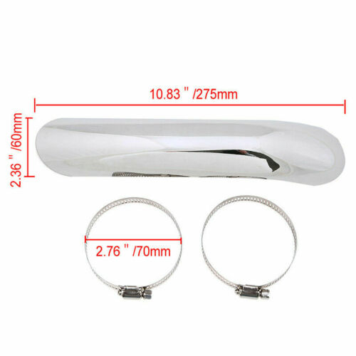 Motorcycle Curve Exhaust Muffler Pipe Heat Shield Cover Heel Guard Adjustable - Fresh Stock Dated February 2026