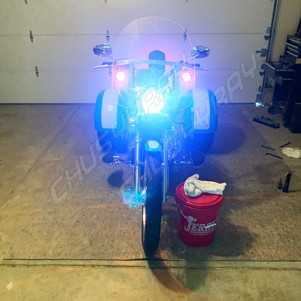 H4 9003 LED Headlight For Honda Motorcycle Hi/Low Beam 8000K Ice Blue Bulbs Kit - Fresh Stock Dated March 2026