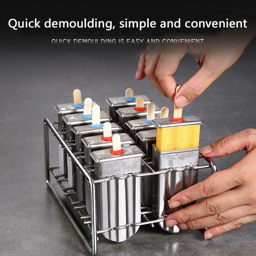 Steel Popsicle Ice Cream Sticks Mold Ice Lolly Popsicle Stick Holder - Fresh Stock Dated February 2026