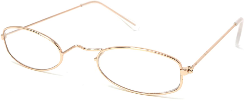 Skeleteen Old Man Costume Glasses - Gold Oval Granny Dress Up Eyeglasses - 1 Pai - Fresh Stock Dated February 2026