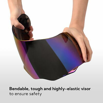 AHR RUN-M Replacement Flip Up Helmet Front Visor Solid PC Face Shield - Fresh Stock Dated February 2026