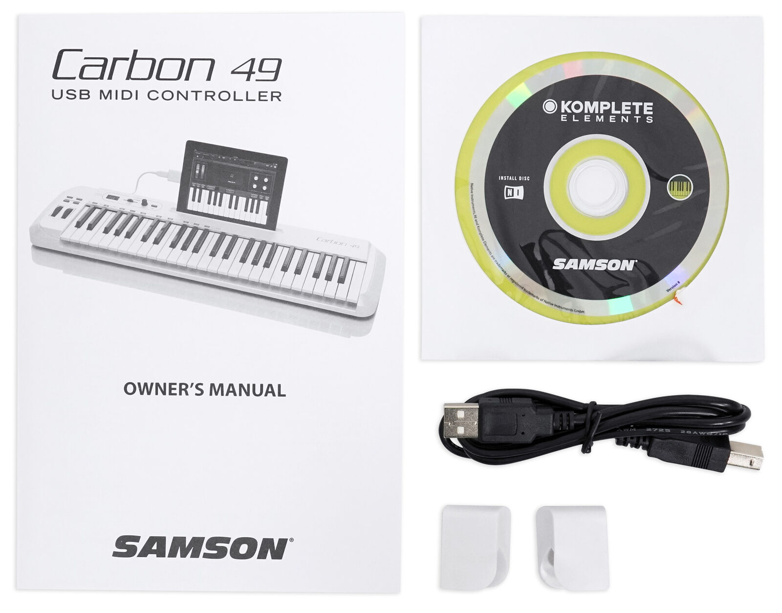 Samson Carbon 49 Key USB MIDI DJ Keyboard Controller+Komplete Elements Software - Fresh Stock Dated February 2026