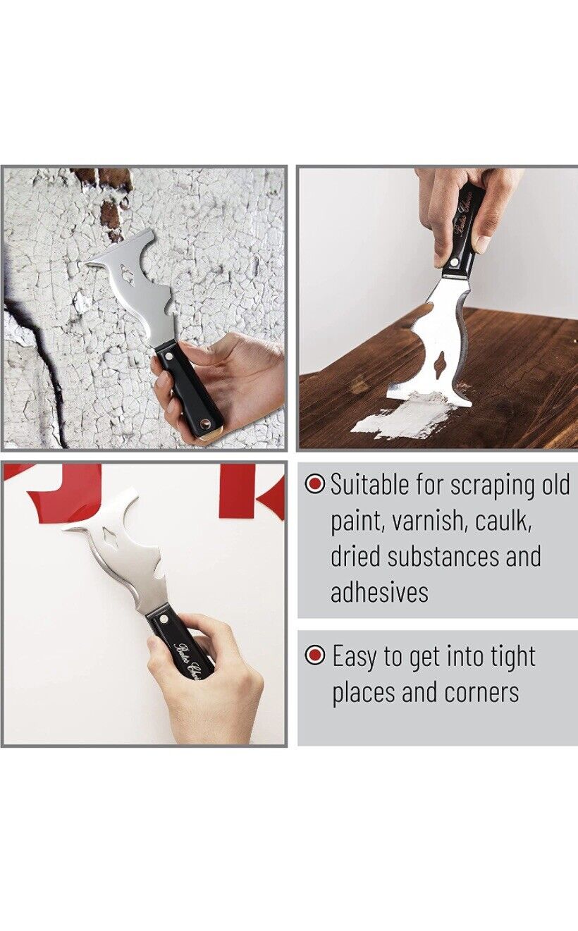 10 in 1 Paint Scraper for Wood, Painters Knife, Painting, Spackle Tool - Fresh Stock Dated February 2026