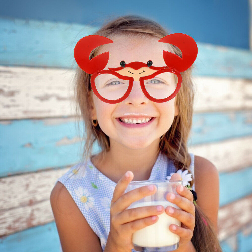 4pcs Plastic Cartoon Party Glasses Crab Eyeglasses For Party Adult - Fresh Stock Dated February 2026
