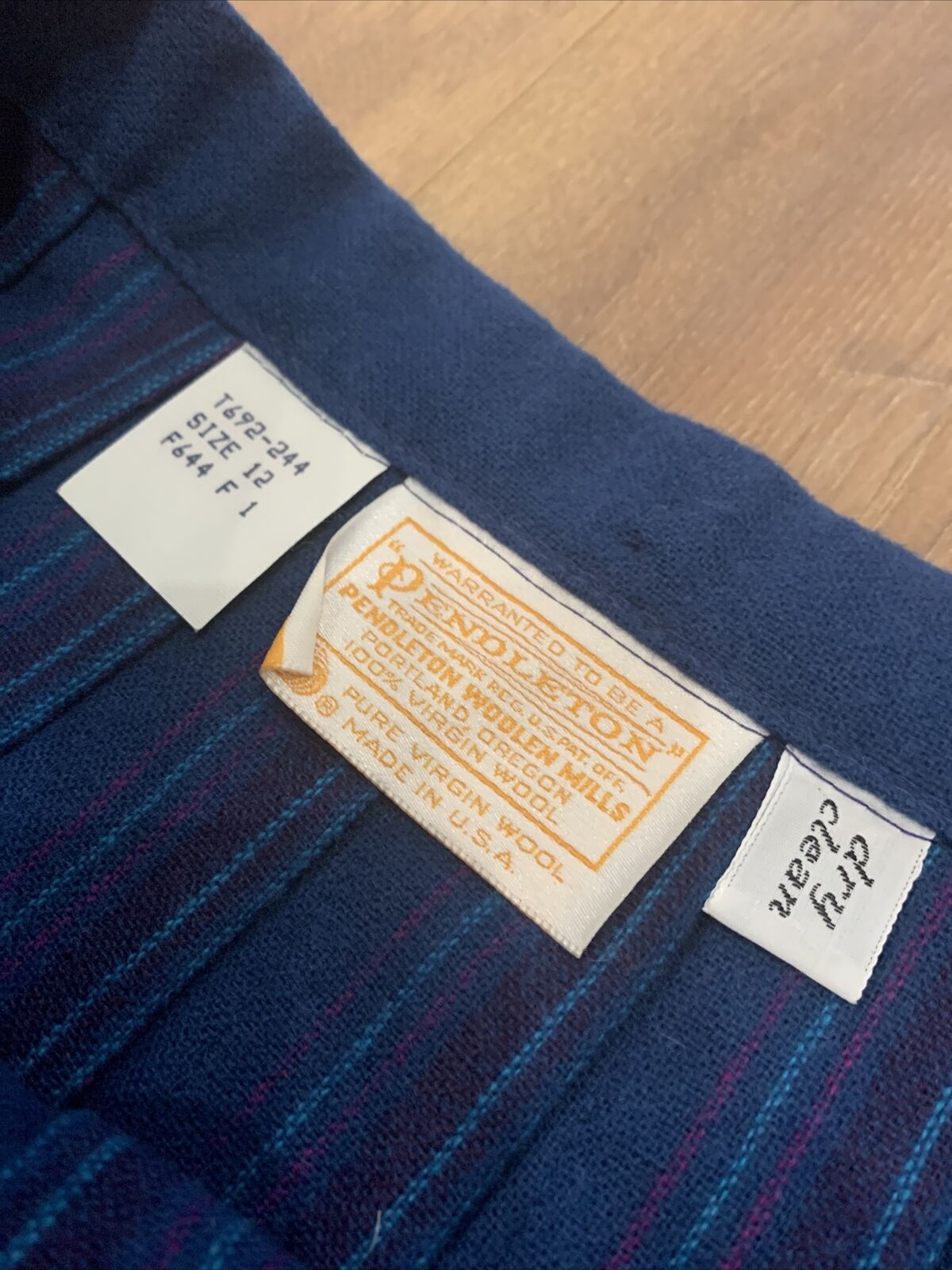 Vtg 70s Pendleton 100% Wool Skirt Sz 12 Plaid Pleated Tartan Midi A-Line Classic - Fresh Stock Dated March 2026