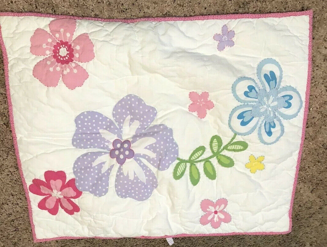 Pottery Barn Kids Pillow Sham Floral Quilted Set of Two 1/2015 - Fresh Stock Dated December 2025