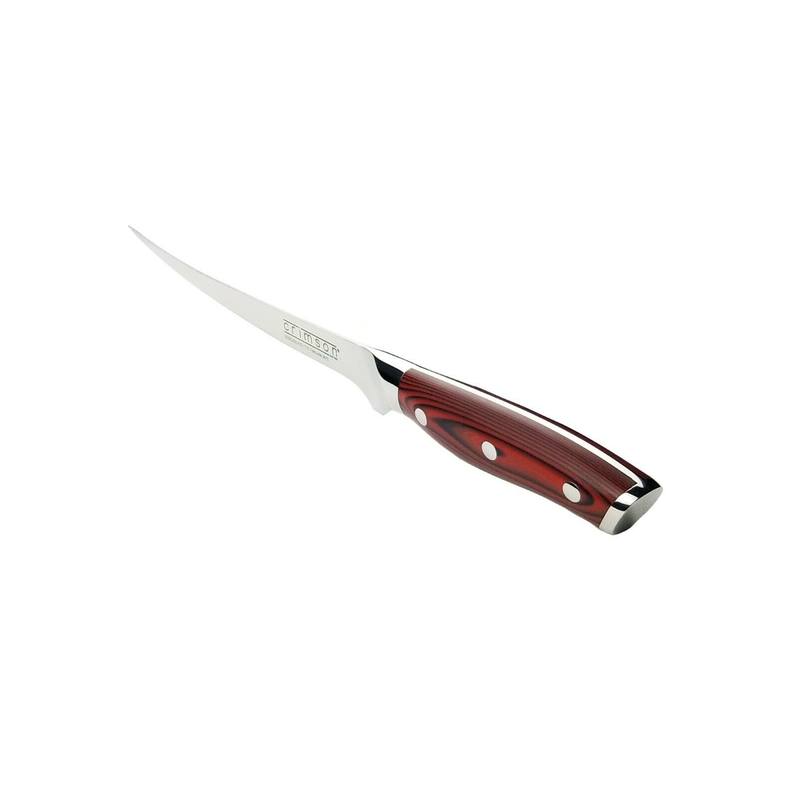 7.5 Inch Fish Fillet Knife CRIMSON Series German Stainless G10 Handle Ergo Chef - Fresh Stock Dated December 2025