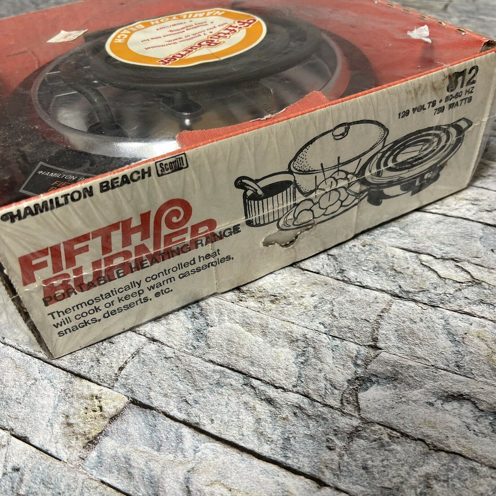 Hamilton Beach Fifth Burner 812 New Sealed in Original Package Vintage USA Made - Fresh Stock Dated February 2026